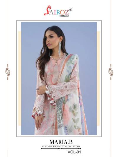 Maria B Vol 1 By Sairoz Fancy Cotton Pakistani Salwar Kameez Collection
